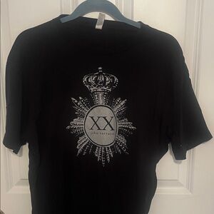 John Varvatos Black T-Shirt with Silver Graphic